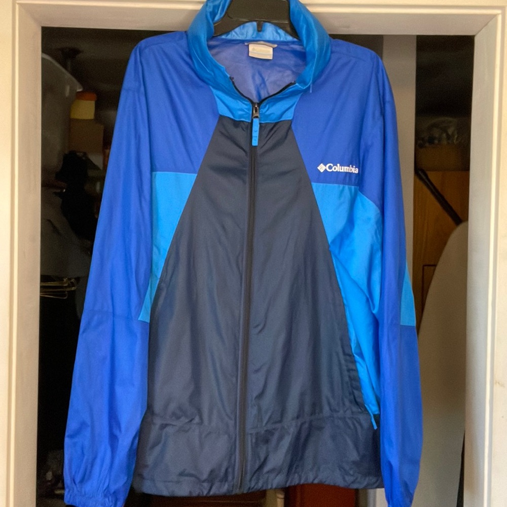 Two-tone Blue and Navy Columbia Windbreaker